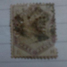 Marea Britanie Regina Victoria perfin 3 P cota 70 euro