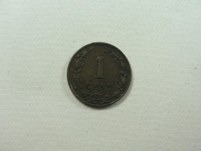 1 CENT OLANDA 1883 foto