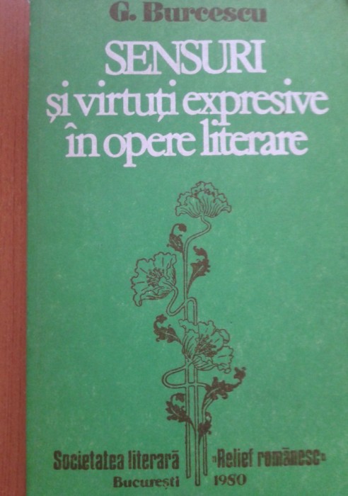 SENSURI SI VIRTUTI EXPRESIVE IN OPERE LITERARE - Gh. Burcescu