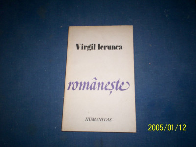 ROMANESTE -VIRGIL IERUNCA foto