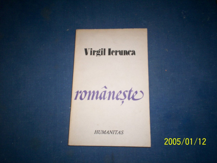 ROMANESTE -VIRGIL IERUNCA
