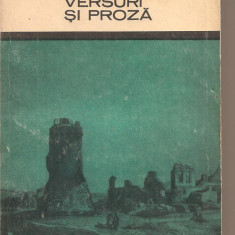 (C2962) VERSURI SI PROZA DE GRIGORE ALEXANDRESCU, EDITURA TINERETULUI, NOTE DE I. FISCHER, STUDIU INTRODUCTIV SI NOTE FINALE DE LORIN MIHAILESCU