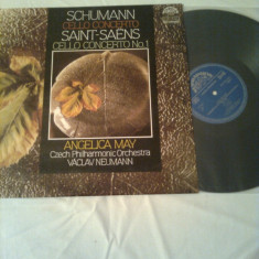 SCHUMANN - CELLO CONCERTO No.1 SAINT-SAENS ( ANGELICA MAY - VIOLONCELLO &amp; CZECH PHILHARMONIC ORCHESTRA - VACLAV NEUMANN) - disc vinil