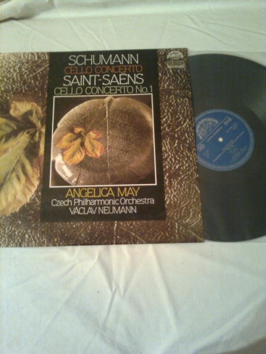 SCHUMANN - CELLO CONCERTO No.1 SAINT-SAENS ( ANGELICA MAY - VIOLONCELLO &amp;amp; CZECH PHILHARMONIC ORCHESTRA - VACLAV NEUMANN) - disc vinil