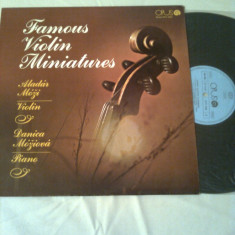 FAMOUS VIOLIN MINIATURES ~ ALADAR MOZI - VIOLIN &amp;amp; DANICA MOZIOVA - PIANO (LP) - disc vinil