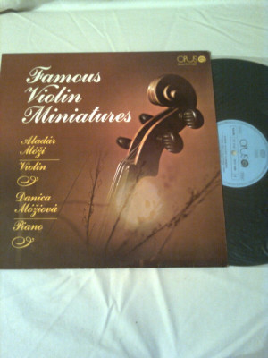 FAMOUS VIOLIN MINIATURES ~ ALADAR MOZI - VIOLIN &amp;amp;amp;amp; DANICA MOZIOVA - PIANO (LP) - disc vinil foto