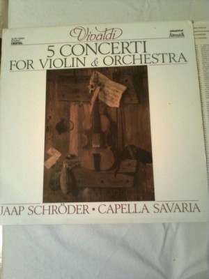 VIVALDI ~5 CONCERTI FOR VIOLIN &amp;amp; ORCHESTRA (JAAP SCHRODER - VIOLIN) - disc vinil foto