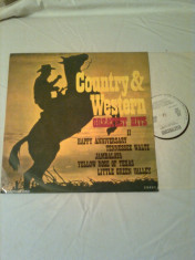 COUNTRY &amp;amp;amp; WESTWRN GREATEST HITS II - disc vinil foto