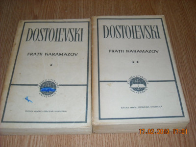 FRATII KARAMAZOV-DOSTOIEVSKI- 2 volume foto