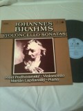 JOHANNES BRAHMS ~ VIOLONCELLO SONATAS ( JOZEF PODHORANSKY - VIOLONCELLO &amp;amp; MARIAN LAPSANSKY - PIANO) - disc vinil, Clasica