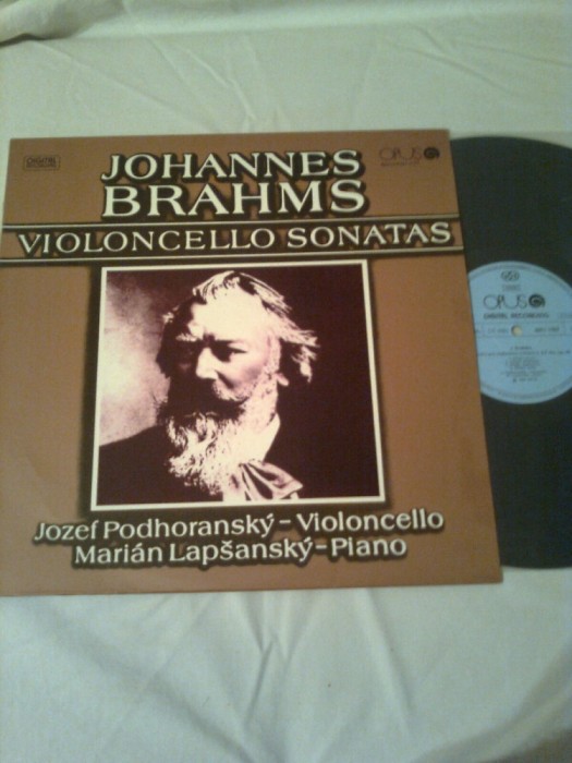 JOHANNES BRAHMS ~ VIOLONCELLO SONATAS - disc vinil