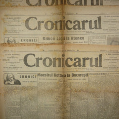 Cronicarul - anul I, numerele 13, 35, 37 ( 14 sept., 6 nov., 10 nov. 1918 )