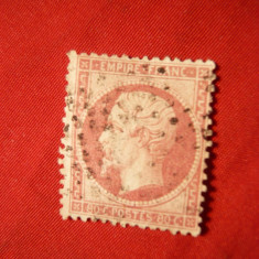 Timbru 80 C roz 1862 Franta , dant. stamp.