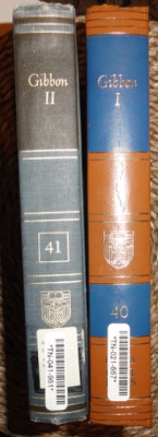 E. Gibbon THE DECLINE AND FALL OF THE ROMAN EMPIRE 2 volume veline complet foto