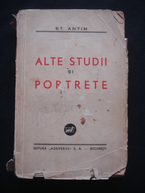 St. Antim - Alte studii si portrete (1939)