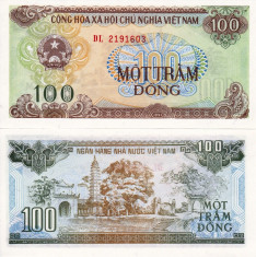 VIETNAM 100 dong 1991 UNC!!! foto