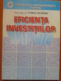 EFICIENTA INVESTITIILOR - Parvu Dumitru