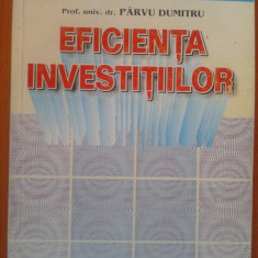 EFICIENTA INVESTITIILOR - Parvu Dumitru