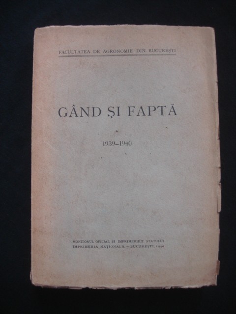 GAND SI FAPTA 1939-1940