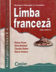 Manual LIMBA FRANCEZA cls a IX a LIMBA 2 de DOINA GROZA ED. CORINT foto