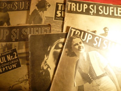 6 Numere Revista Trup si Suflet - 1938 foto
