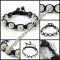 BRATARA ORIGINALA SHAMBALLA ALBA CRYSTAL + CUTIE CADOU 9 BILE PIETRE CRISTALE SWAROVSKI si 4 MAGNETI HEMATIT BRATARI FASHION SAMBALA SHAMBALA SAMBALLA