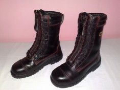 HANRATH BOOTS BOCANCI PROFESIONALI CIME DE SIGURANTA CU PROTECTIE PENTRU POMPIERI PIELE NATURALA NR 39 INT 25.7 CM GERMANIA SUPEROKAZIE ! foto