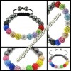 BRATARA SHAMBALLA MULTICOLORA + CUTIE CADOU 9 BILE CRISTALE 8 MAGNETI HEMATIT