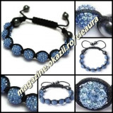 BRATARA SHAMBALLA BLEU / SAFIR + CUTIE CADOU 9 BILE CRISTALE SWAROVSKI 4 MAGNETI