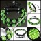 BRATARA SHAMBALLA VERDE + CUTIE CADOU 9 BILE PIETRE CRISTALE 4 MAGNETI HEMATIT