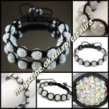 BRATARA SHAMBALLA CAMELEON + CUTIE CADOU 9 BILE CRISTALE 4 MAGNETI HEMATIT