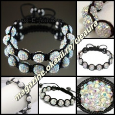 BRATARA ORIGINALA SHAMBALLA CAMELEON + CUTIE CADOU 9 BILE PIETRE CRISTALE SWAROVSKI si 4 MAGNETI HEMATIT BRATARI FASHION SAMBALA SHAMBALA SAMBALLA foto