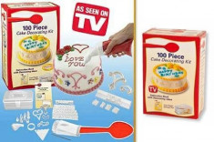 Aparat de decorat torturi si prajituri 100 Piece Cake Decorating Kit foto