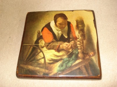 &amp;quot;BATRANA TORCAND&amp;quot; - superba reproducere pe lemn (usor) foto