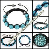 BRATARA SHAMBALLA BLEU OCEAN + CUTIE CADOU 9 BILE CRISTALE SWAROVSKI 4 MAGNETI