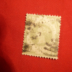 Timbru 1 Shiling verde 1887 Anglia Regina Victoria , stamp.