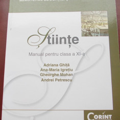 STIINTE , CLASA A XI A . GHITA , IGRETIU , MOHAN PETRESCU EDITURA CORINT