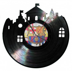 Ceas de perete handmade - disc vinyl / vinil - Model F.C. Barcelona foto