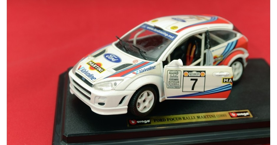 BURAGO 1/43 FORD FOCUS RALLY MARTINI