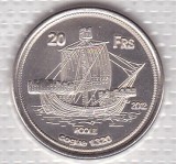 Bnk mnd Europa Island - Insula Europa 20 franci 2012 unc , vapor, Africa