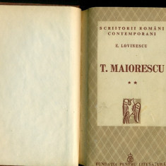 TITU MAIORESCU - Eugen Lovinescu - prima editie - vol. II