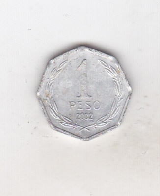bnk mnd Chile 1 peso 2002 foto