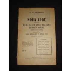N. ST. Diaconescu - Noua lege pentru modificarea legii asanarii...(1932)