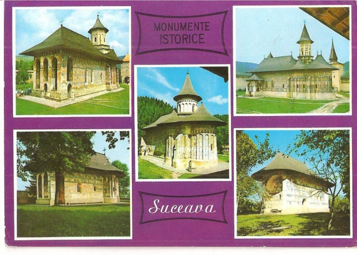 CPI (B2110) SUCEAVA. MANASTIRILE: VATRA MOLDOVITEI, SUCEVITA, VORONET, GURA HUMORULUI, BISERICA ARBORE, EDITURA OSETCM, CIRCULATA, STAMPILA, TIMBRU