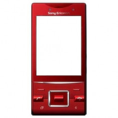 Carcasa rama fata cu tastatura superioara Sony Ericsson J20i Hazel GreenHeart rosu / red Originala foto