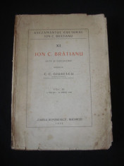 ION C. BRATIANU - ACTE SI CUVANTARI PUBLICATE DE C. C. GIURESCU volumul III {1930} foto
