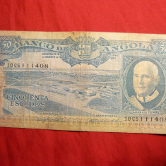 Bancnota 50 Escudos 1962 Angola -Colon. Portugheza