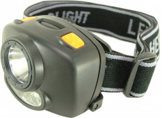 Lanterna, cu fixare pe cap - 1 LED 3W + 4 leduri 09161 foto
