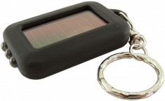 Lanterna solar miniatura cu acumulator , 3 LED-uri, breloc - diverse culori 09208 foto