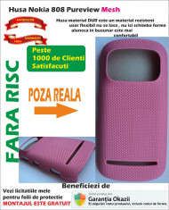 Husa Nokia 808 PureView Case material dur MESH Roz !!!LICHIDARE DE STOC!!! foto